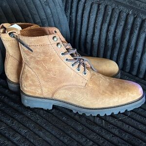 Men's patina Tan Leather Boots